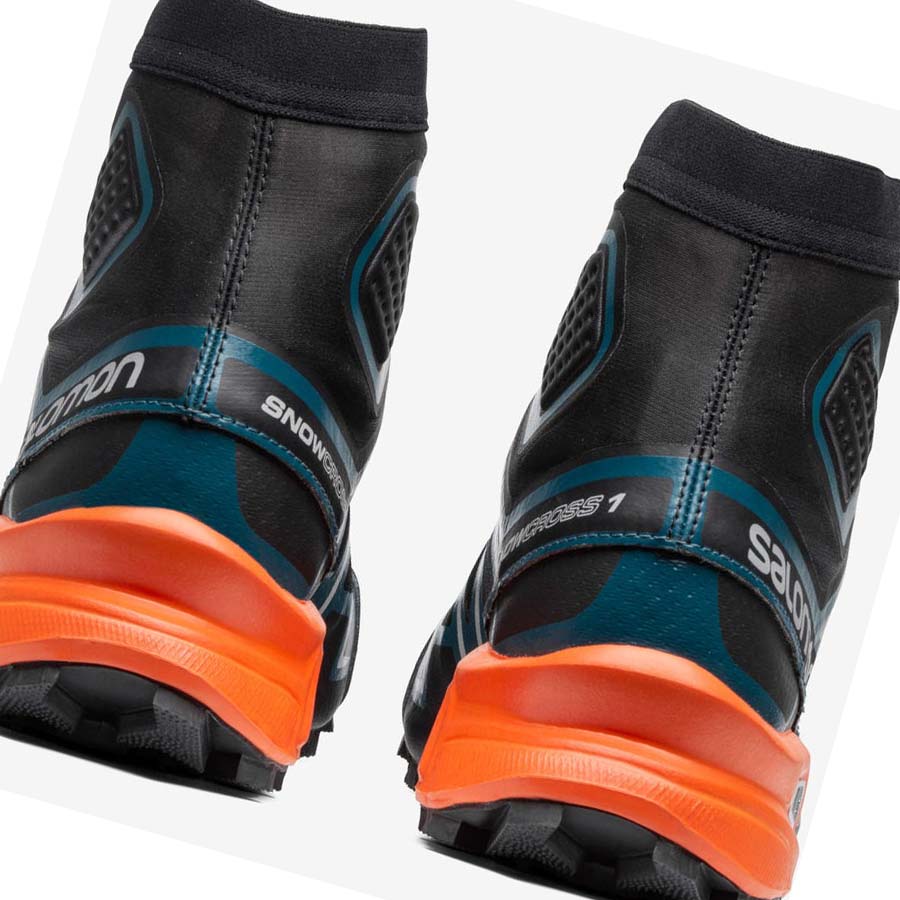 Salomon SNOWCROSS ADVANCED Erkek Spor Ayakkabı Siyah Mavi Turuncu | TR 3443PJJ